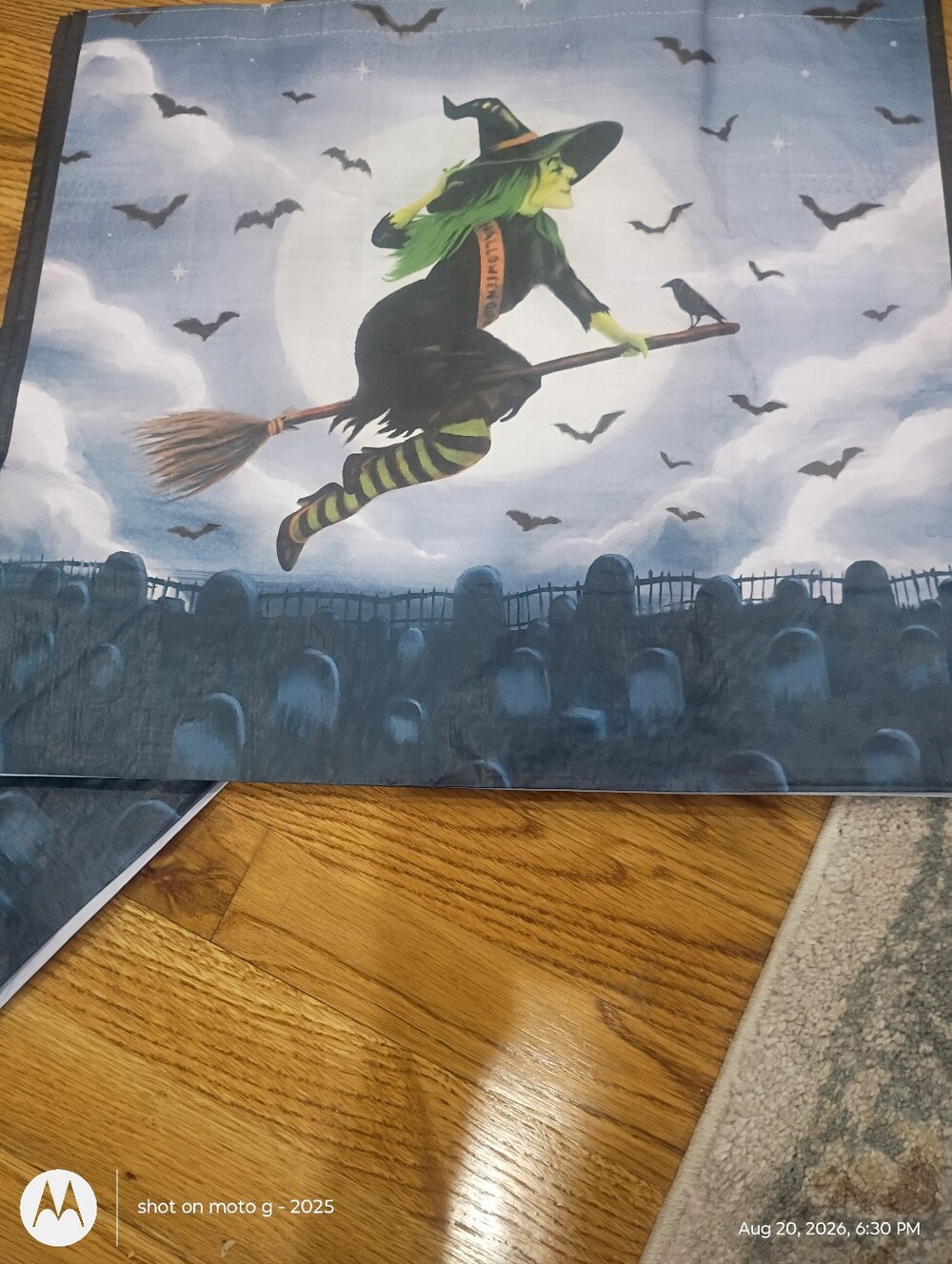 TJ Maxx Flying Witch Reusable Shopping Tote Bag 1 - Picture 3 of 3